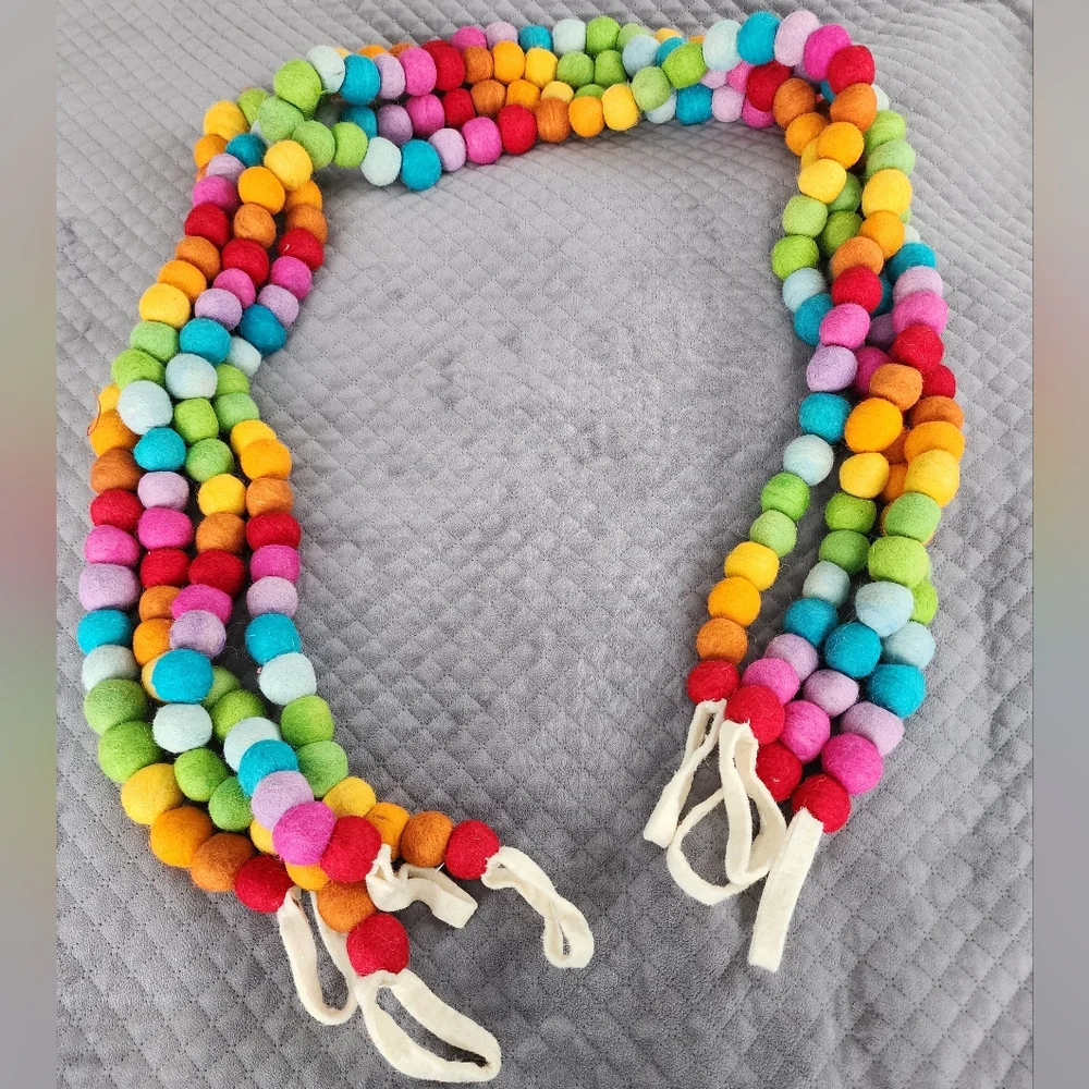 Colorful Felt Ball Garland & Wreath